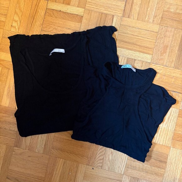 Zara Black Tank Tops, Lot of 2, Size: Small - Picture 1 of 5